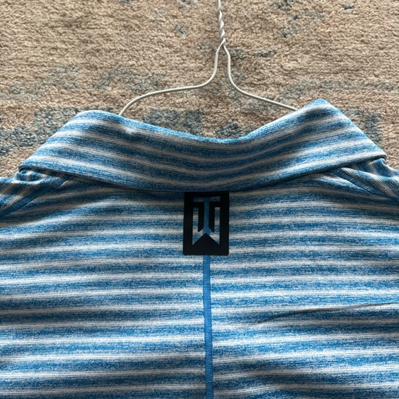 Nike Dri-Fit Tiger Woods Vapor Men’s Striped Golf Polo (Photo Blue) - Medium - Picture 4 of 7